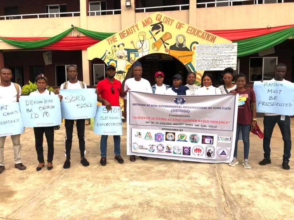 NETNOS, NAPTIP commemorate 16 days of activism against GBV in Osun