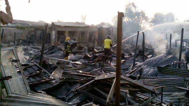 Fire razes hundreds of shops at Maiduguri Central Market