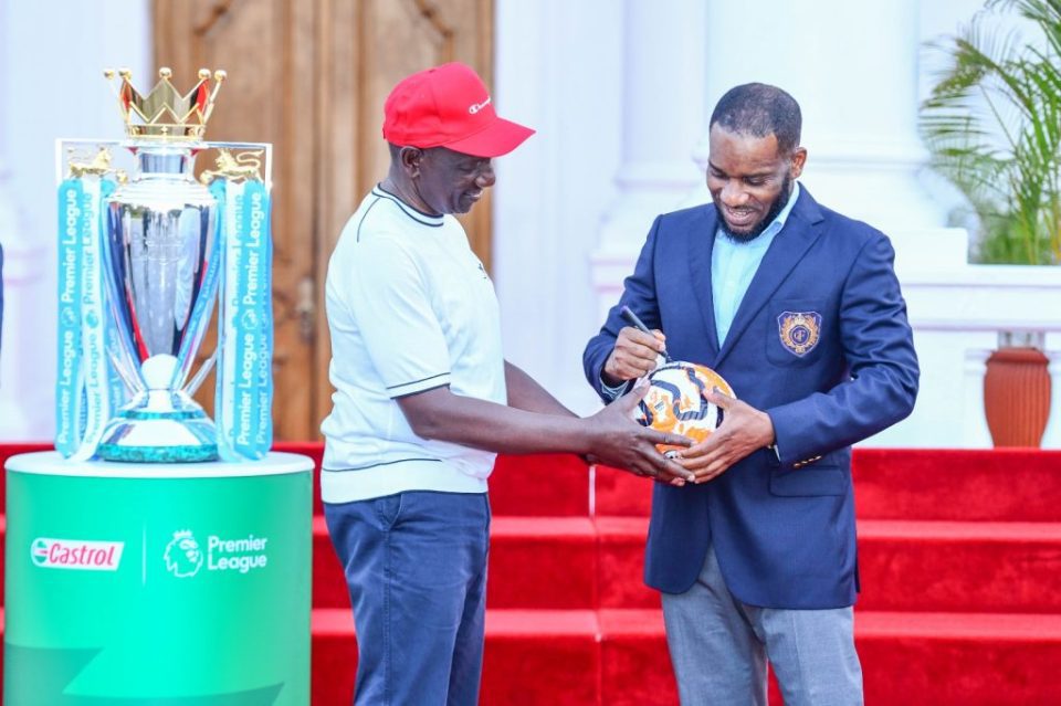 EPL Trophy: Kenya’s President Ruto meets Okocha