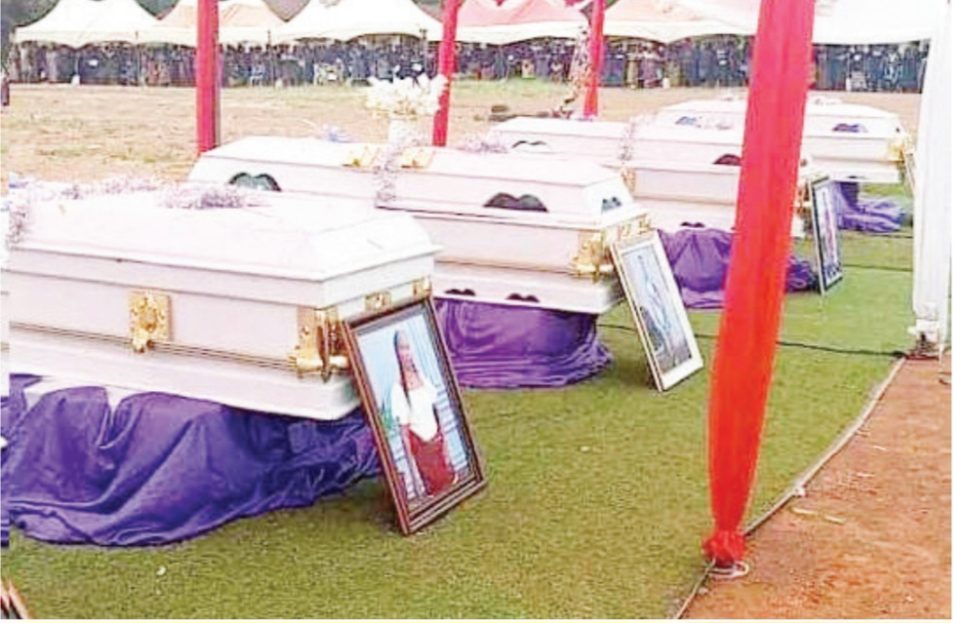 Tears flow as community buries  five young women same day