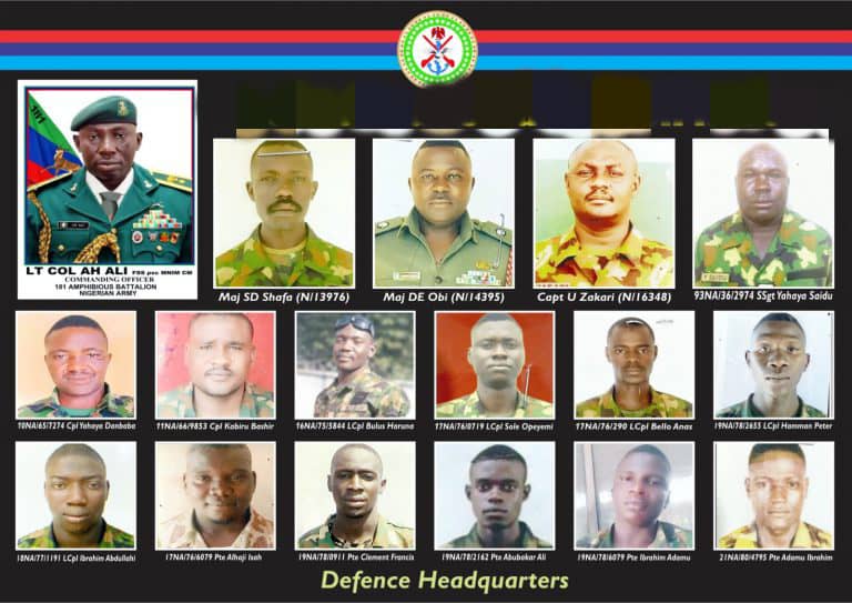 Nigerian Army announces burial arrangement for 17 soldiers killed in Delta State