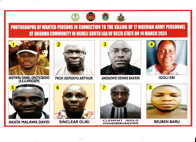 Monarch, varsity lecturer among wanted suspects over killing of soldiers in Delta
