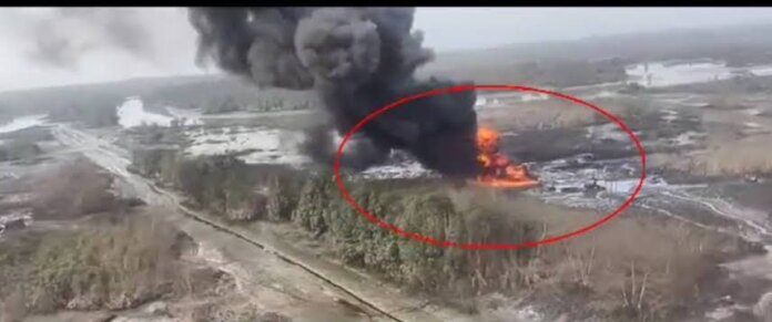 NAF destroys illegal oil refining sites in Rivers