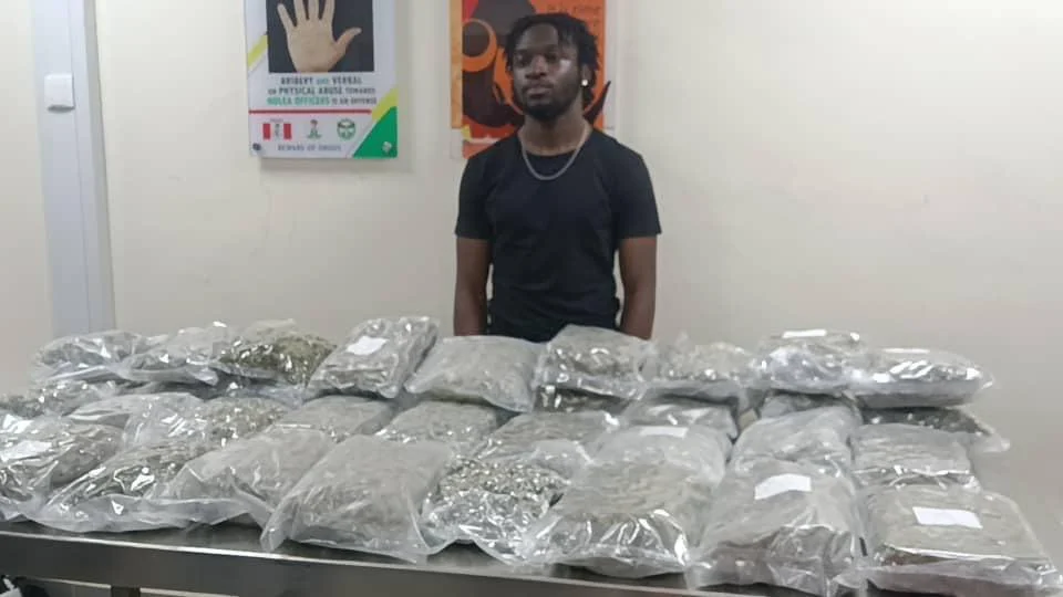 India-bound brothers arrested at Lagos airport  with 5kg cocaine in walls of suitcases