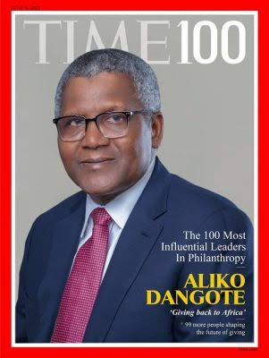 Time Magazine names Aliko Dangote among Top 100 philanthropists in the world