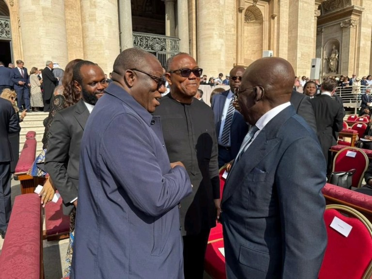Peter Obi reunites with Fayemi at Vatican for Pope Leo XIV’s inauguration