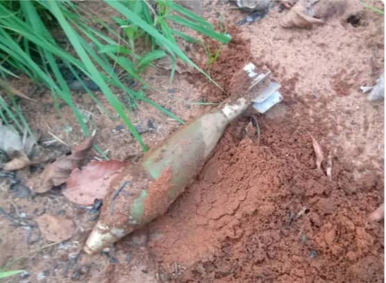 Enugu residents protest discovery of live explosive on farmland